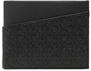 Calvin Klein CK Must Mono Bifold 5CC W/Coin Black Tonal Mono