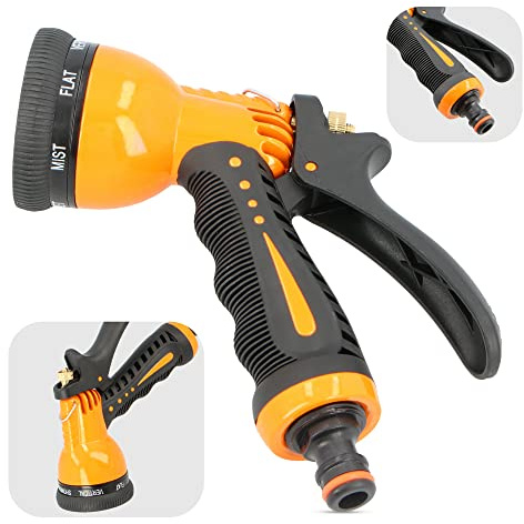 Gartenbrause 7 Funktionen Handbrause Schaluchbrause Sprühpistole Wasserspritze Spritzpistolen Multibrause Handsprüher Schlauchspritze Spritzdüse Autowaschen Gartenschlauch Systeme Bewässerung Messing