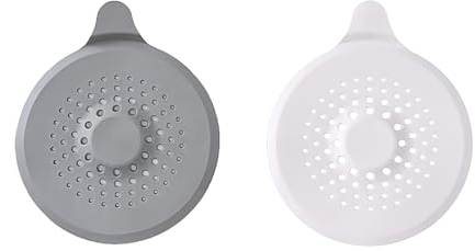 Silicona Protector de Drenaje, 2 Pcs Coladores de Drenaje de Silicona, Filtro de Fregadero, Cubierta de Desagüe de Ducha, Colador Fregadero Ducha, Tapa de Drenaje de con Ventosas