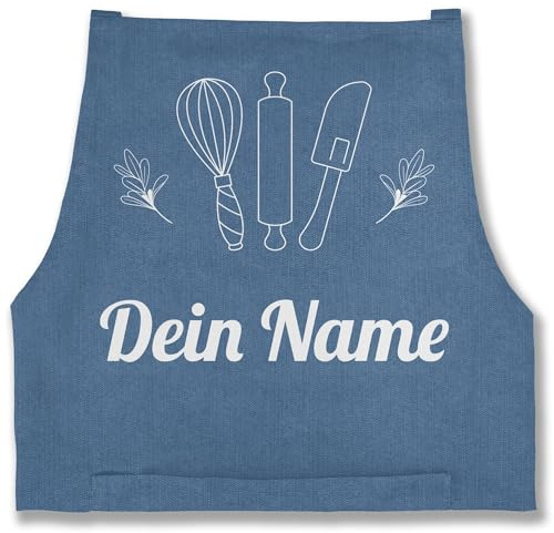 Geschenk mit Namen personalisiert by Shirtracer - Schürze - Backschürze - Dein Name I Geschenkidee Backen personalisiert I Hobbybäckerin I Weihnachten I Muttertag I Geburtstag I Hobbybäcker