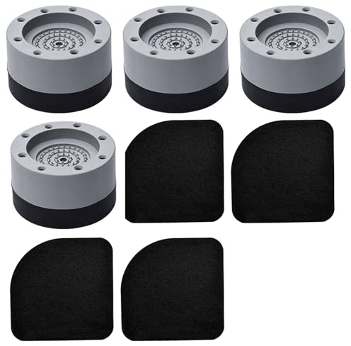 8Pcs Washing Machine Feet Pads, Slip Noise Cancelling Anti Vibration Mat, Rubber Washing Machine Vibration Pads, Washing Machine Stabilizer for Dryer, Washing Machine, Dishwasher
