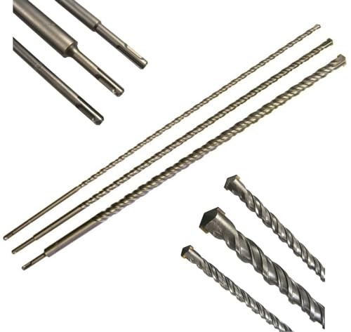 Euro Tools SDS Plus Betonbohrer Set 12-16-24mm x 1500mm 3-teilig Beton Bohrer Steinbohrer Hammerbohrer SLS Germany
