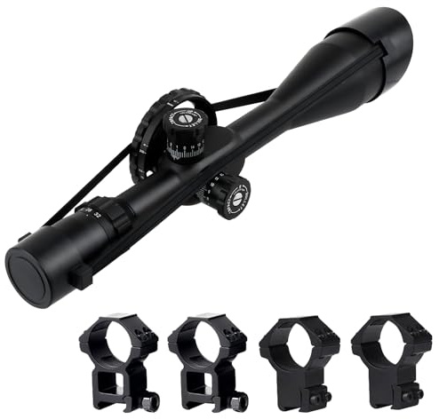 FOCUHUNTER Optik fernrohr zf 8-32X56, Seitenfokus Parallaxen Monokular, mit großem Seitenrad und 4 Montageringen, 30mm Rohr, 1/8 Zoll Sucher, stoßfestes 800G, vollständig grün mehrfach beschichtet