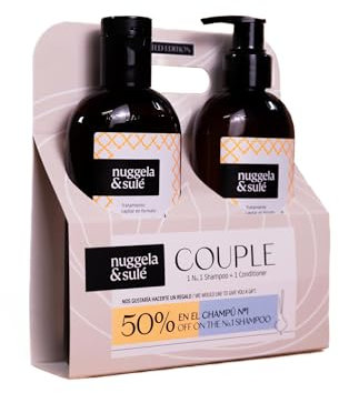 Nuggela & Sulé COUPLE Pack: #1 schampo + fuktgivande balsam, begränsad upplaga 2024-50% rabatt på schampo, 2 x 250 ml