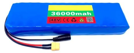 Batería Ebike para Bicicleta eléctrica, baterías Recargables de Litio de 48V 36Ah 13S2P, para Scooter de Bicicleta eléctrica con Motor eléctrico, batería de Iones de Litio XT60 Plug
