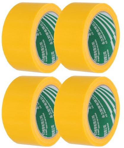 PATIKIL Pickleball Corte Nastro 2 x 66ft 4pz Pickleball Corte Marcatura Kit per Interno/Esterno Tennis Pallavolo Badminton Campo Giallo