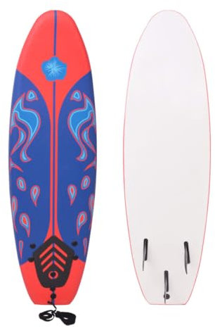 AJJHUUKI Sportartikel Surfbrett blau und rot 170 cm