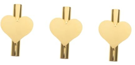 IWOWHERO 3stücke Wandblumenvasen Herzform Metallblumenhalter Für Wanddekoration Für Frische Und Künstliche Blumenarrangements Bohren Design Gold