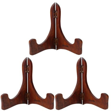 Beufee Dish Rack, Tea Leaf Display Stand Shelf Wooden Plate Racks Dish Stand Holder Plate Holder Storage Bracket Kitchen Storage Cabinet Organizer