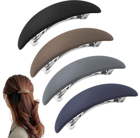 4 Piezas Pasadores Pelo Mujer, Pasador Pelo Mujer Automáticas Vintage, Pinzas para el Cabello para Mujeres Mediano, Elegante Clip de Pelo Automático Accesorios para el Pelo de Mujer para Niñas