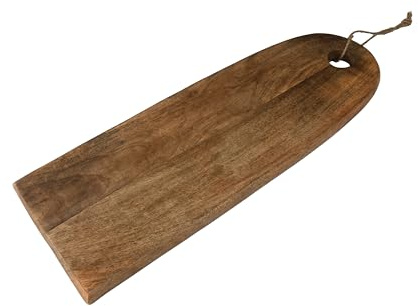 Arthur Cameron - Gordes Round Edged, Oiled, Wooden Serving Platter/Large Chopping Board with Built-in Handle and Hanging Cord - Perfect as a Cutting Board, Cheese Board or charcuterie Board