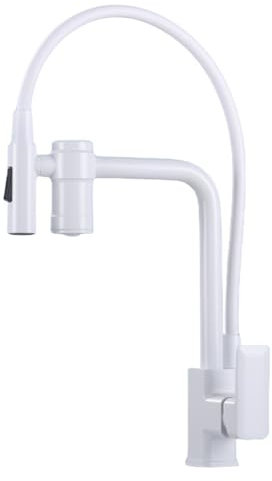 3 Way Tap Kitchen Sink White 3 Way Water Filter Tap Kitchen Drinking Taps Sink Mixer with Swivel Spout Kitchen Mixer Tap Single Lever