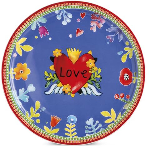 Egan Piatto da portata o pizza Collezione Love cuore rosso diametro 31 cm