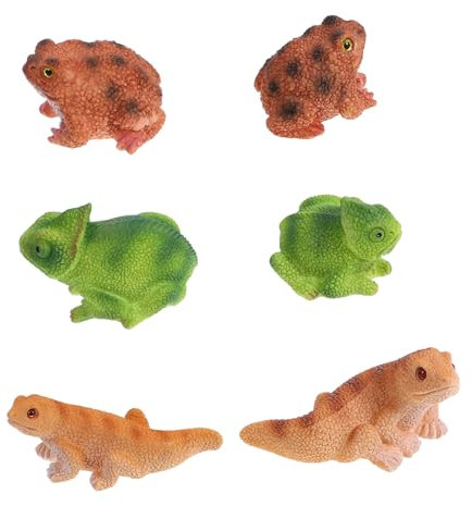 Toyvian 6stücke Miniatur-tierfiguren Aus Harz Kleine Tierstatuen Für Puppenhäuser Und Gartendekor Tierfiguren Modell Für Tischdeko Und Mikro-landschaftsornament