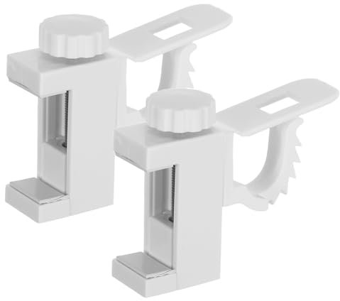 RORPOIR 2pezzi Ganci per Aste per Tende Regolabili in Plastica Staffe per Aste per Tende Foratura Supporti per per per Impieghi Gravosi Adatti Tipi per