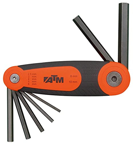 Zarivy Juego de 7 llaves Allen con soporte tipo navaja, ideales para ajustes en maquinaria y ensamblaje de muebles.