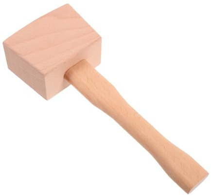 Ciieeo Wooden Mallet Woodworking Hammer for Craft Solid Beech Handle Heavy Duty Tool for Carpenters