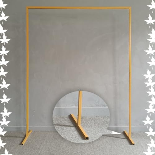Cadre d'arche de mariage carré en métal de 3 x 3 m, toile de fond de jardin carrée pour ballons et décorations florales, arche de tonnelle amovible pour mariages et événements en plein air