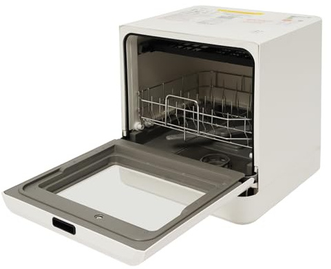 Diskmaskin, bärbar diskmaskin med 4 rengöringslägen (ECO, Strong, snabb och frukt), LED-belysning och låg vattenförbrukning, minidiskmaskin för camping och lägenheter