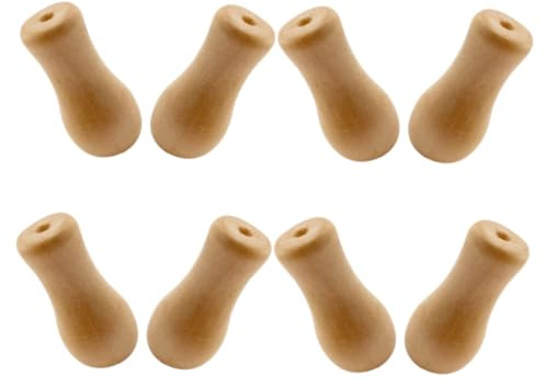 PRETYZOOM 8 Piezas Borla De Cordón De Madera para Persianas Tiradores De Madera Colgantes Extremos De Persiana Color Amarillo Accesorios De Cortinas De Bambú Decorar Ventanas