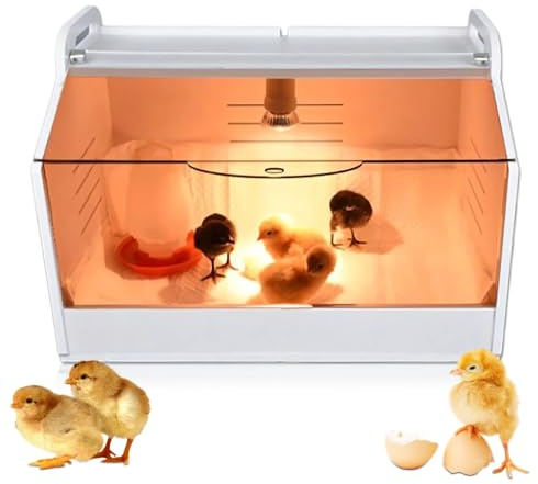 Mreryyse Geflügel Kükenbrüter Brutbox Ausrüstung, Tech Kükenaufzuchtbox Set | Kleintiere Manuelle Inkubatorheizung, mit Transparente Öffnung, Hühnerbrutkasten Heimbrutkasten für Hühnerenten,Vögel