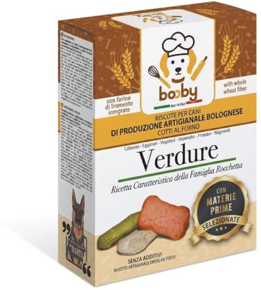 Booby Galletas Artesanales para Perros con Verduras | Snack Natural Horneado | con Tomate, Espinaca y Remolacha (400 g)