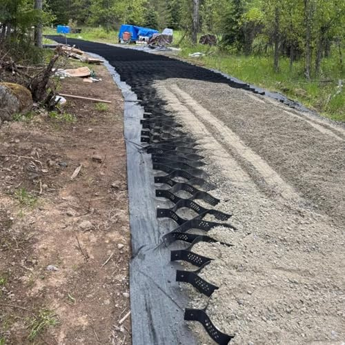 SRNSAEB Stabilizzatore Ghiaia Pisello/Cemento/Limo/Pietra/Ghiaia HDPE, Griglie di stabilizzazione del Terreno di espansione e pavimentazioni permeabili, progetti Fai da Te per Patio(3x4m(10ftx13ft))