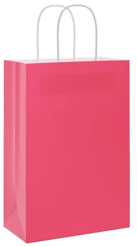 Lumanois Papiertragetaschen 50 STK. mit Henkeln Rosa 21x11x31 cm,2kg,4101658