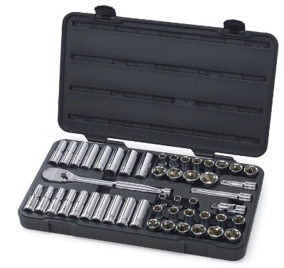 GEARWRENCH 49 Pc. 1/2 Drive 6 Pt. Socket Set, Standard/Deep, SAE/Metric - 80700D