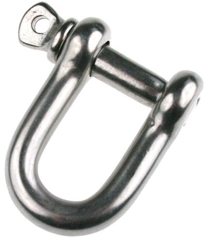 Grillo a D, in acciaio inox, da circa 12 mm, ARBO-INOX