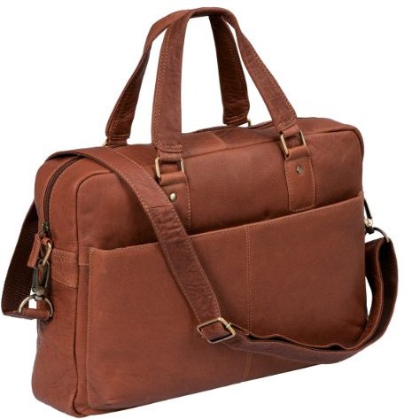 LEAS Stanford - Laptoptasche by CB in Echt-Leder, cognac Classic Bags