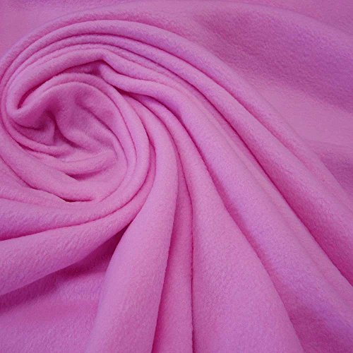 Stoff Meterware Fleece Polar - Fleece weich kuschelig pink Kleiderstoff