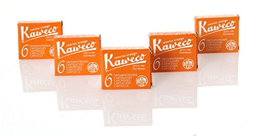 Kaweco Tintenpatronen kurz, Sunrise Orange (Orange), 30 Stück