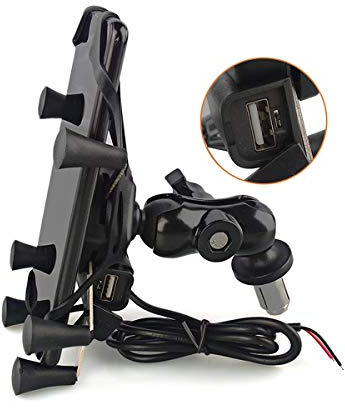evomosa Soporte para Teléfono Celular de Motocicleta para Teléfonos Inteligentes de 3.5 '' - 6.5 '' compatibles con Motocicletas de Orificio Redondo