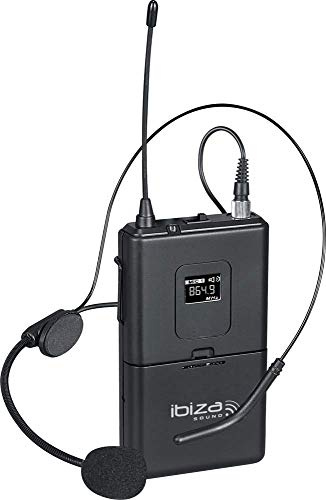 Ibiza Sound HS20-UHFB Micrófono de Diadema y Solapa 864.9MHz