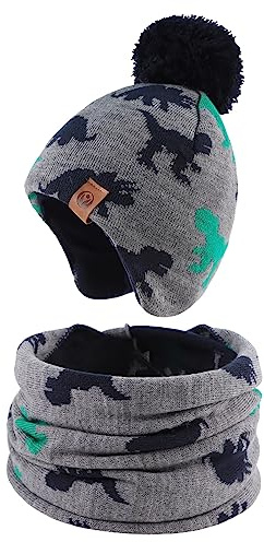 XIAOHAWANG Baby Strickmütze Winter Babymütze Junge Warme Kindermütze Junge Beanie Mütze Dicke Wintermütze für Herbst,Winter
