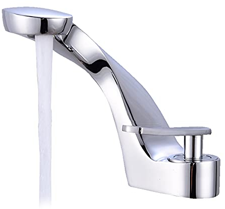 Futchoy Wasserhahn Chrom Waschtischarmatur Einhebelmischer Badarmatur Armatur Mischbatterie for Waschbecken Badezimmer