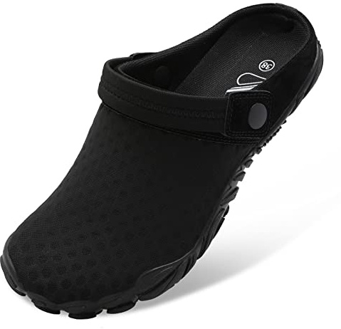 Besroad Pool Beach Swimming Sandals Breathable Athletic Water Shoes Fashion Sneakers for Men Women Black 10.5 Women/9 Men