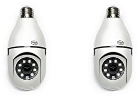 LEOFLA 2 X Telecamere Di Videosorveglianza Con Visione Notturna Smart Wifi HD 360°