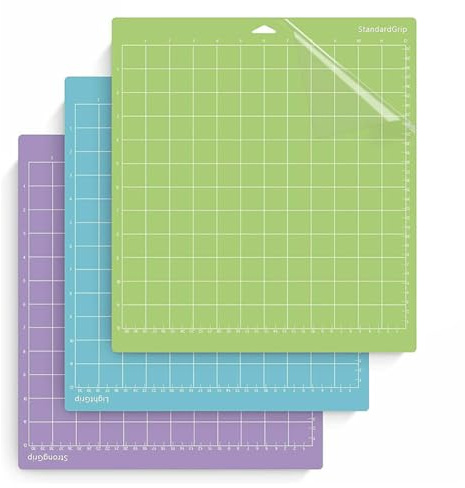 Schneidematte für Cricut Explore Air 2/Air/One Maker (35,5 x 33 cm,3 Packungen)-selbstklebende rutschfeste Schnittmatte,Gerasterte Rutsch Quilting Cricket Schneidematten Ersatz Zubehör für Cricut