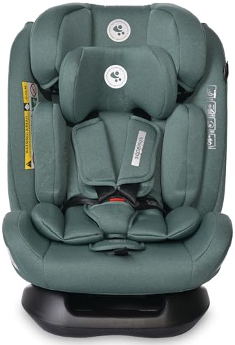 Lorelli Auto Kindersitz Scorpius i-Size, mitwachsender Autositz für Kinder von 40-150 cm, Babysitz, Autokindersitz ab Geburt bis 12 Jahre, Einstellbare Kopfstütze, 5-Punkt-Sicherheitsgurt, grün
