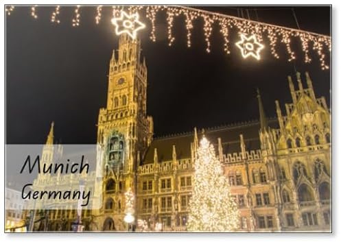 Kühlschrankmagnet München bei Nacht