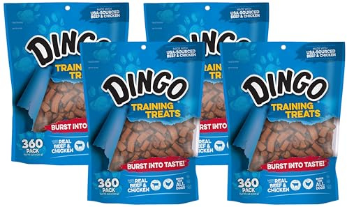 Dingo Soft & Chewy Beef/Chicken Training Treats, 360-Count (Pack of 4)