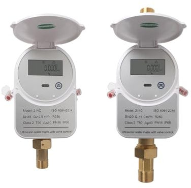 Tuya Compteur d'eau froide à ultrasons Valve intelligente Débitmètre 15/20 mm Mesure précise Suivi de l'utilisation de l'eau Compatible avec l'application Tuya
