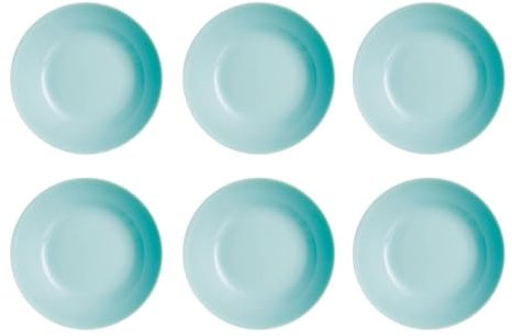 Luminarc Diwali Turquesa 6 Plato Postre Opal Apto Microondas Apto Frigorífico Reciclable