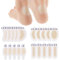 KOLZEMV 20 Pièces pansement ampoule pansements ampoules Pansements Ampoules Kit, Invisibles Pansements Hydrocolloïde Gel Bandage, Pansements Ampoules Talon pour Prévention et Soin des Pied(4 Tailles)