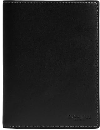 Coach Étui pour passeport pour homme, noir, Taille unique