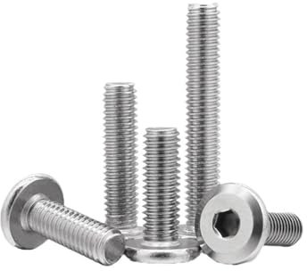 Cilky Metallschrauben 10 Stück/Lot 304 Edelstahl abgeschrägte Innensechskantschrauben M3 M4 M5 M6 M8 Möbelschrauben mit abgeschrägter Kante Verbindungsschrauben(12mm x10pcs,M3)