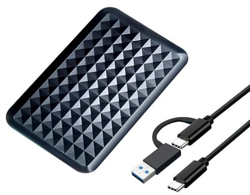 Tianken Disco duro externo portátil ultradelgado de 1 TB USB 3.1 tipo C de 2.5 pulgadas, almacenamiento HDD para PC, Mac, portátil, PS4, PS5, Xbox One
