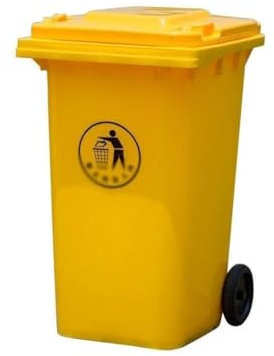 Cubo de Basura Cubo de Basura Exterior Cubo de Basura de plástico Grueso con Ruedas de Alta Capacidad Cubo de Basura Multifuncional de 100 l Cubo de Basura